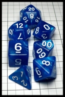 Dice : Dice - Dice Sets - QMay Blue Glitter with White Numerals - Amazon 2023